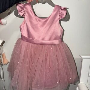 Elegant Mauve Satin Dress